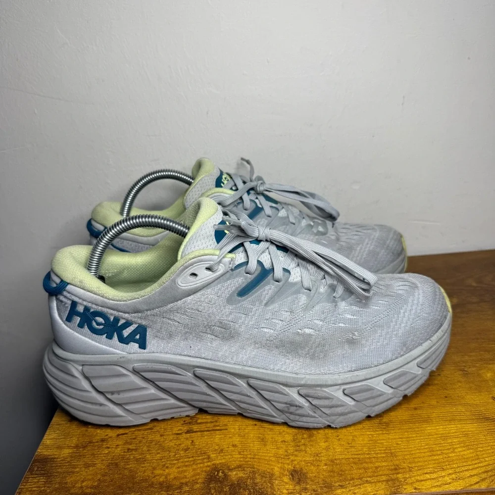 Hoka Gaviota 4 Running Shoes Men Size 9.5 2E Wide Grey 1123200 HMBT